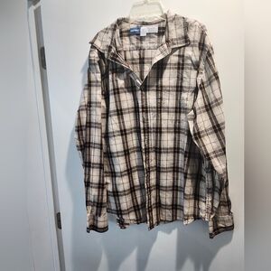 Old Navy Checkered Long Sleeve Shirt - Black and Cream